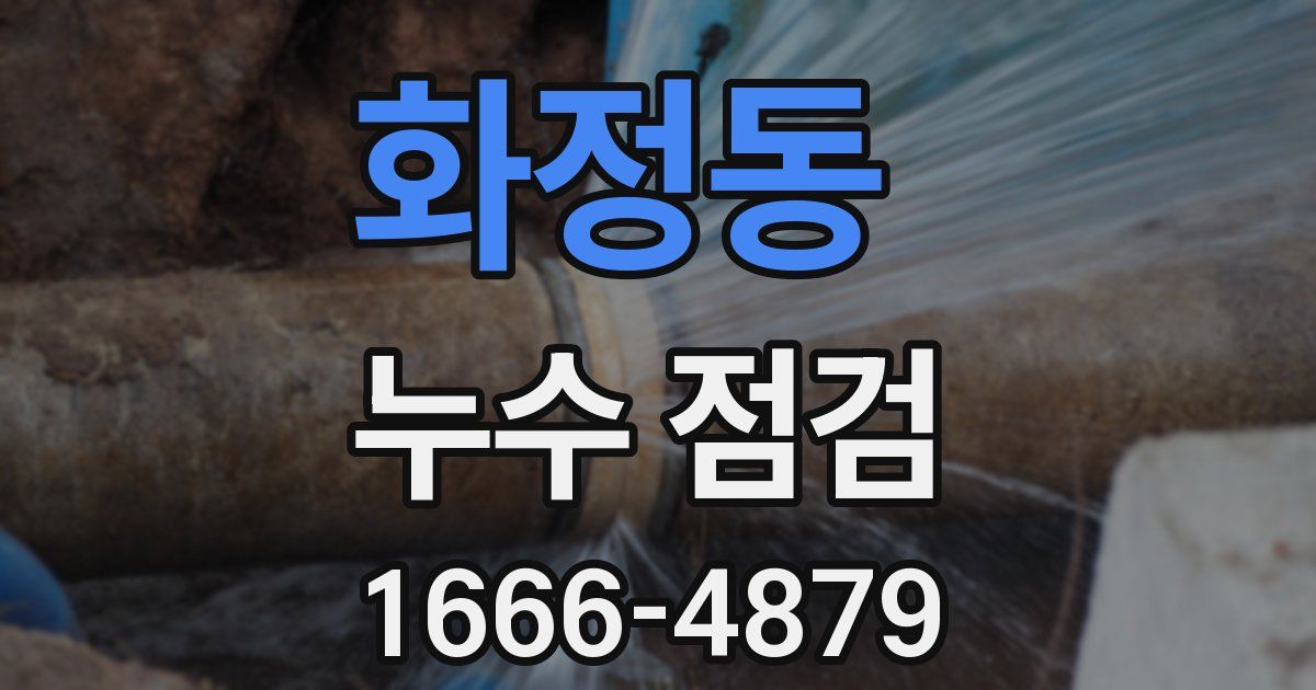 화정동 누수 점검