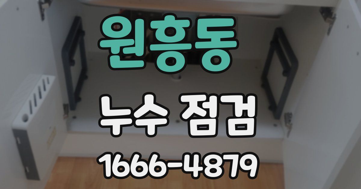 원흥동 누수 점검