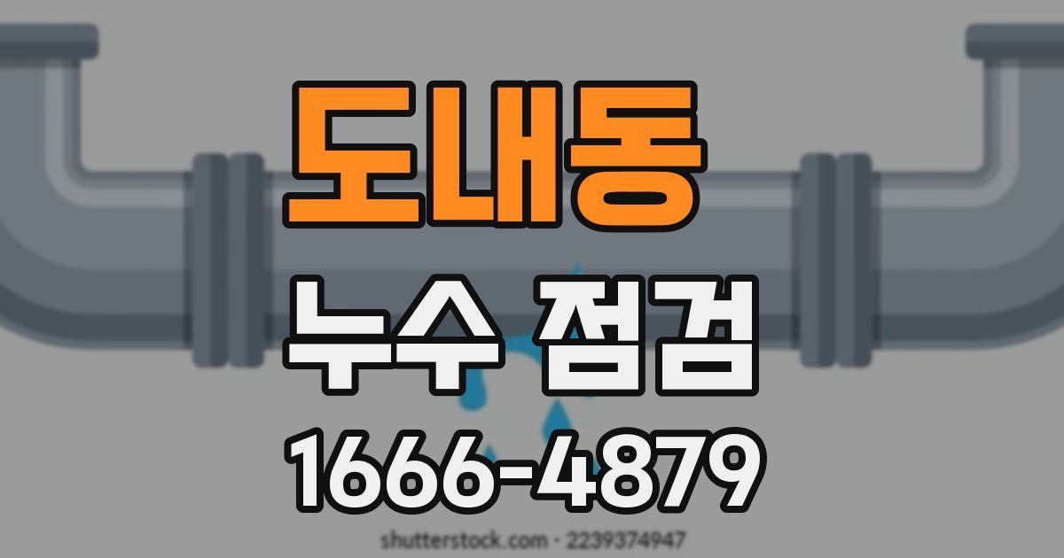 도내동 누수 점검