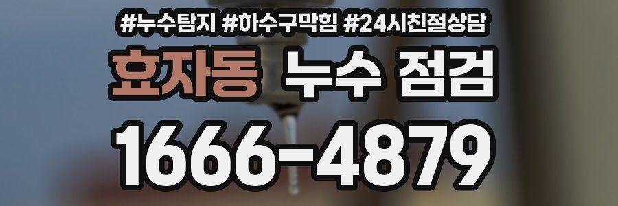 효자동 누수 점검