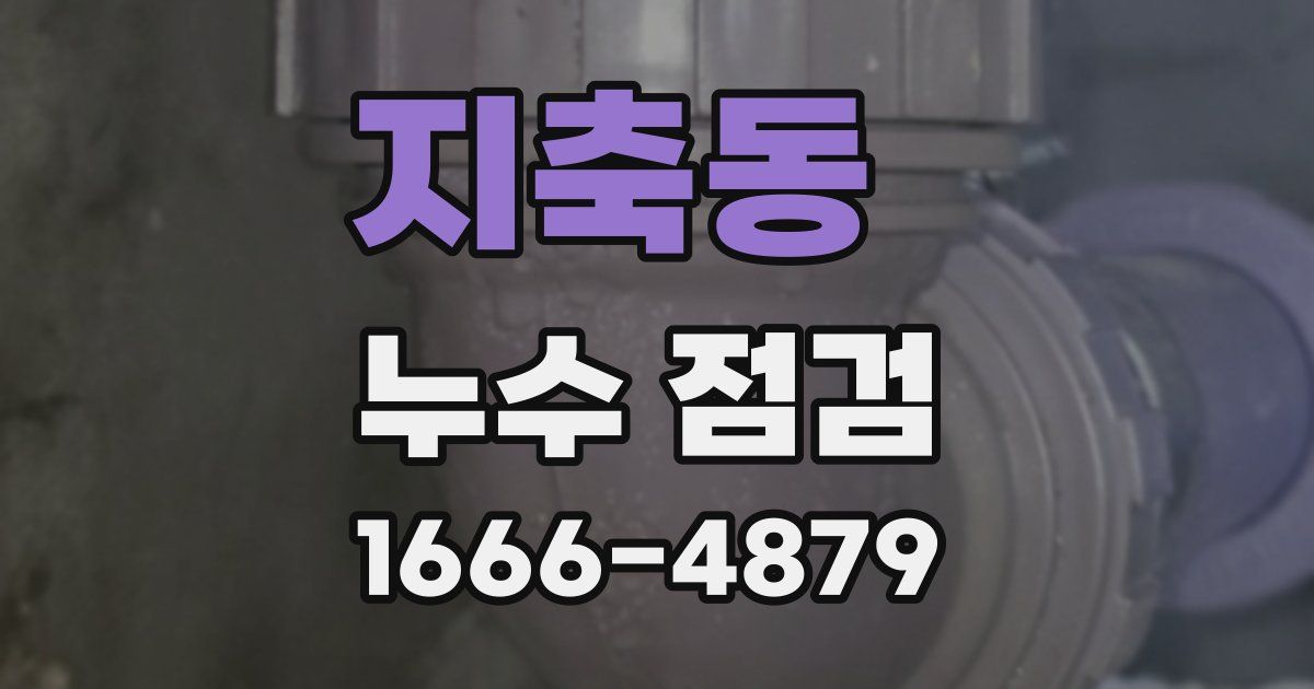 지축동 누수 점검