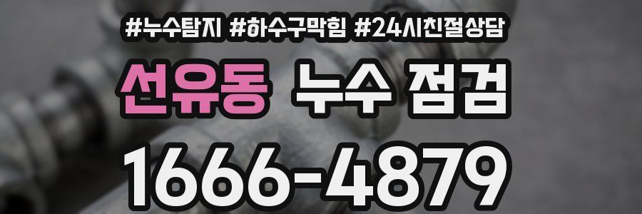선유동 누수 점검