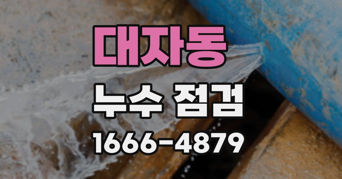 대자동 누수 점검