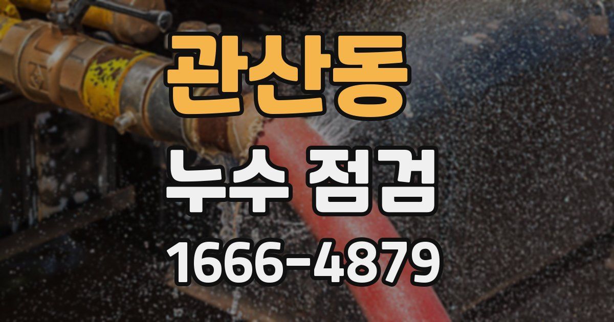 관산동 누수 점검