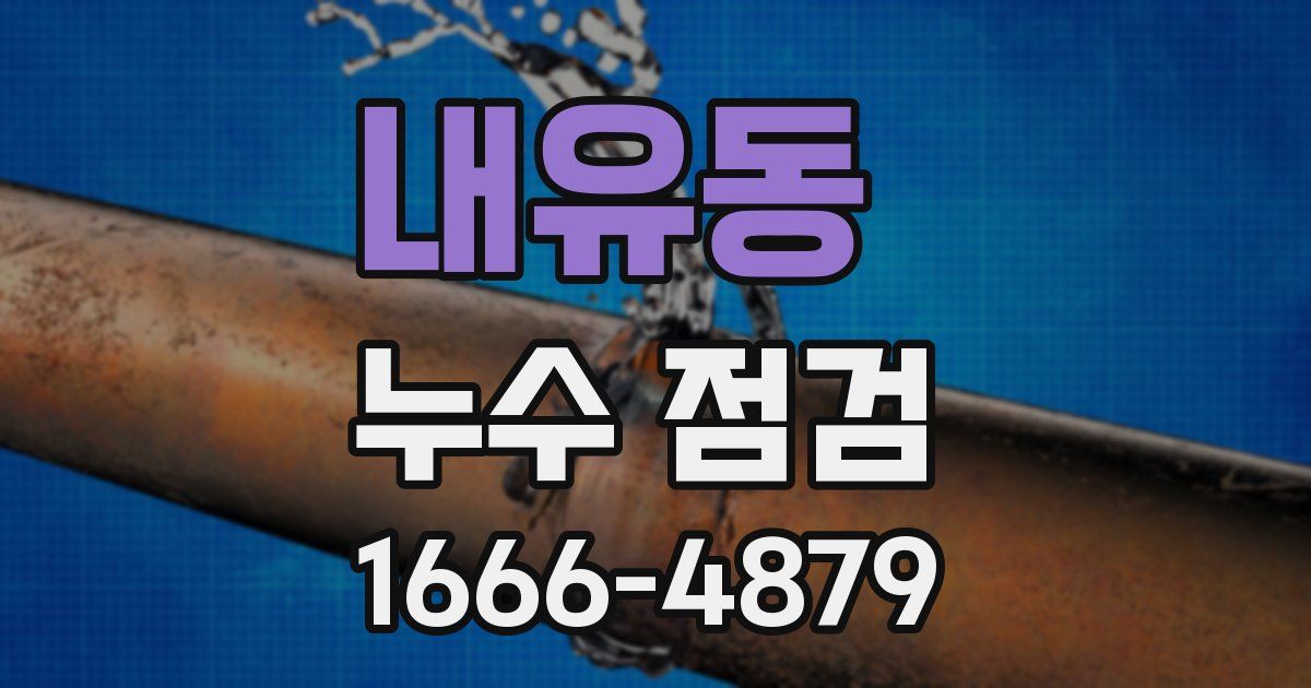 내유동 누수 점검