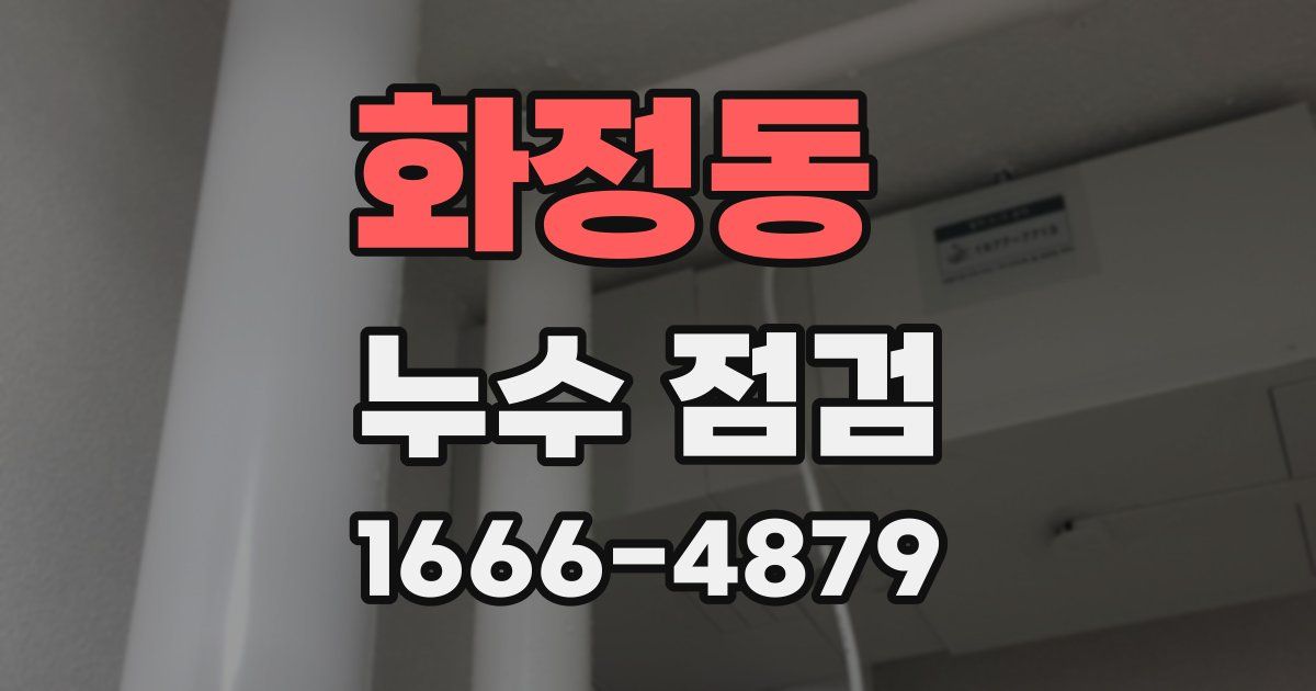 화정동 누수 점검