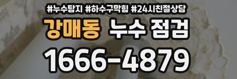 강매동 누수 점검