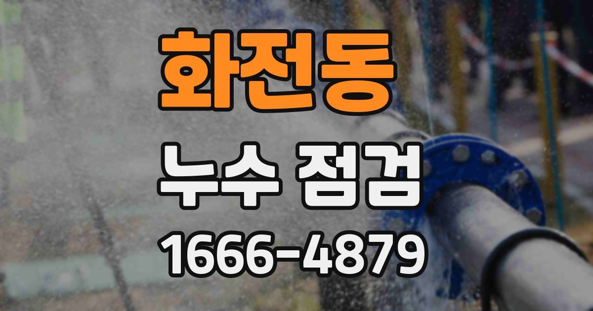 화전동 누수 점검