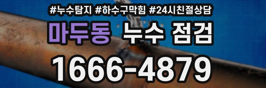 마두동 누수 점검