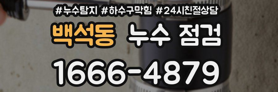 백석동 누수 점검