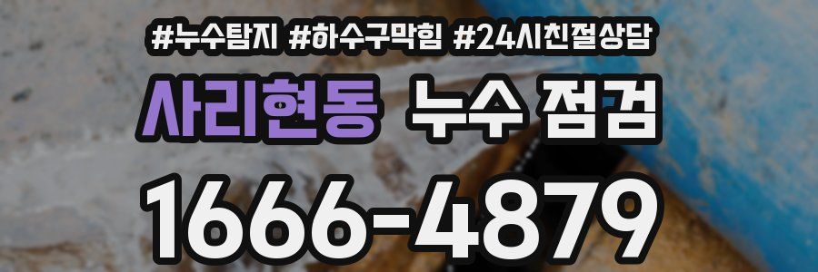 사리현동 누수 점검