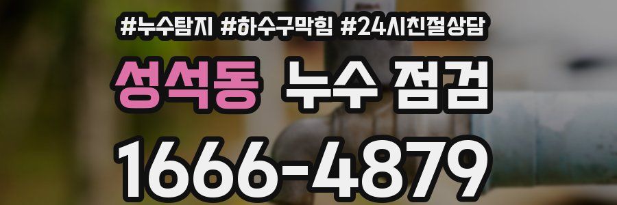 성석동 누수 점검