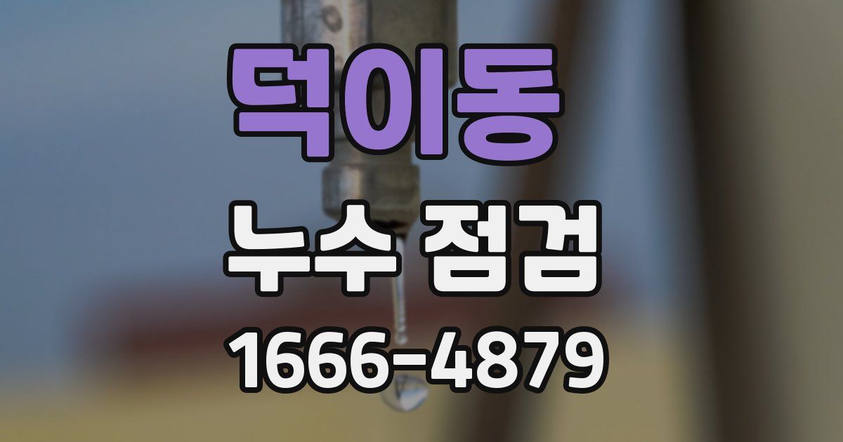 덕이동 누수 점검