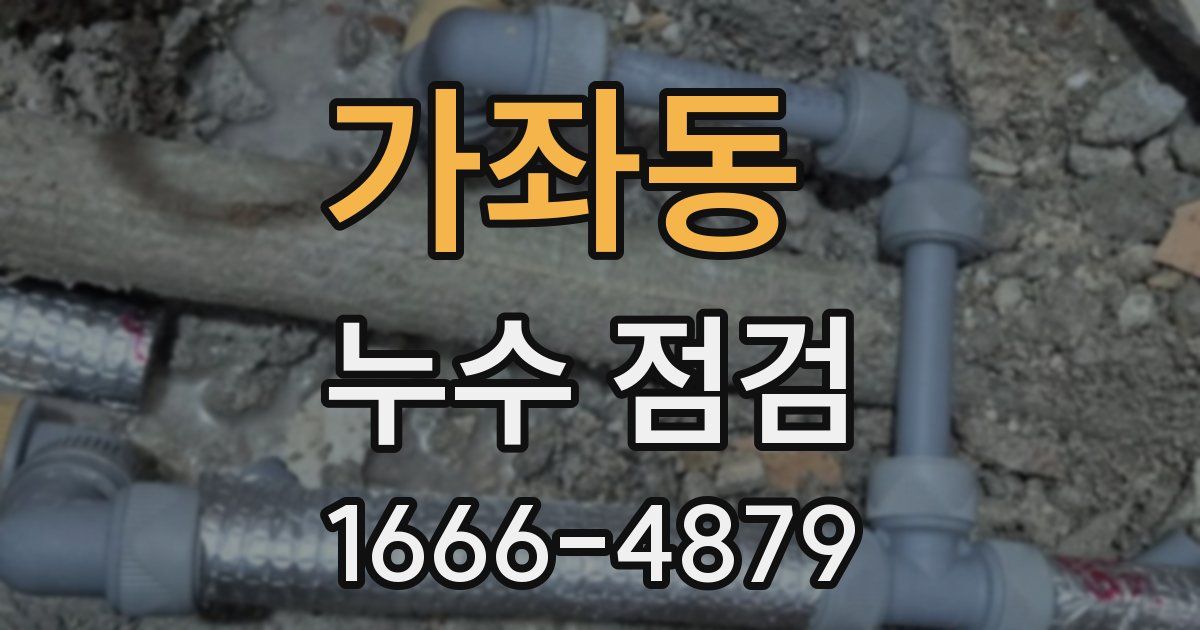가좌동 누수 점검
