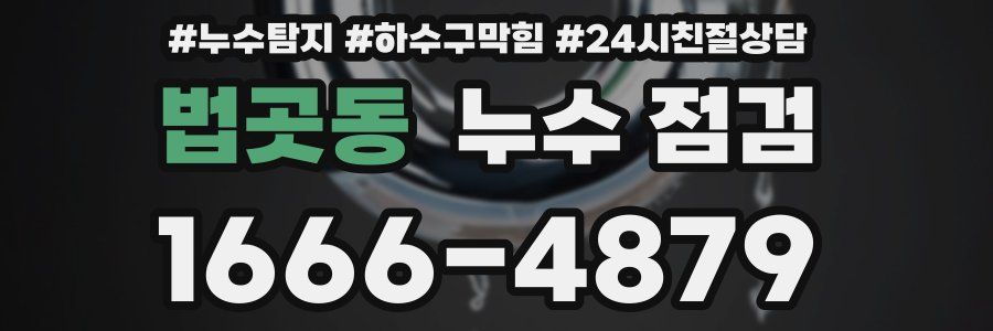 법곳동 누수 점검