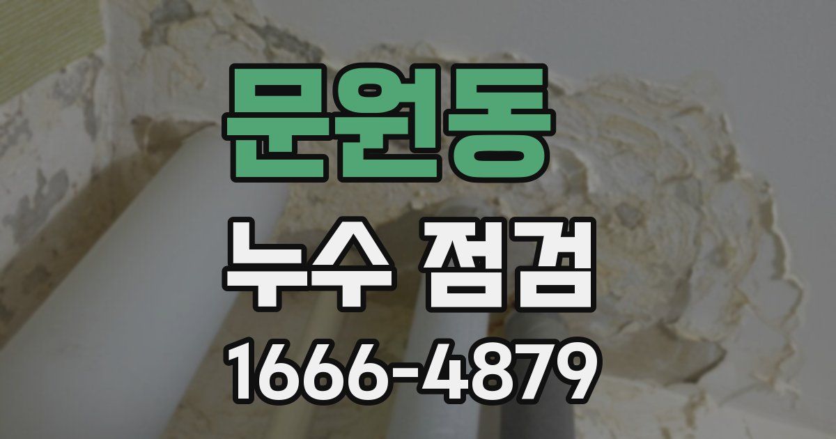 문원동 누수 점검