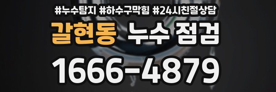 갈현동 누수 점검