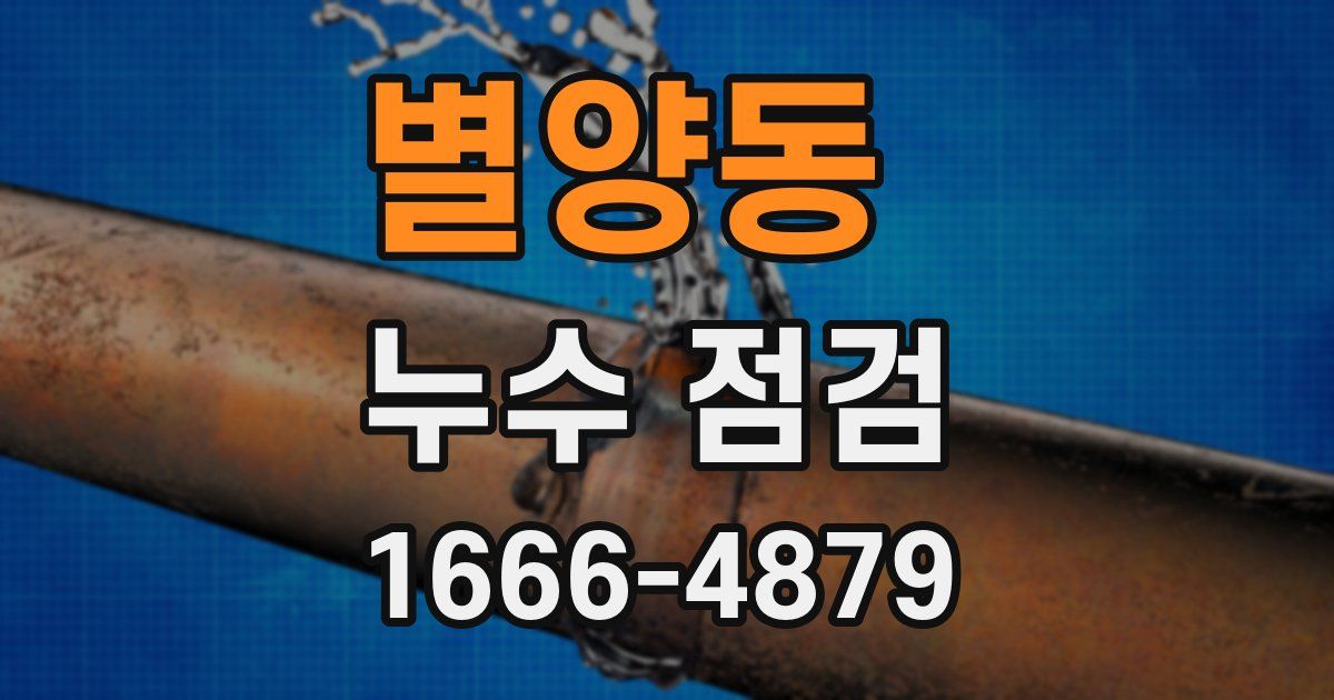 별양동 누수 점검