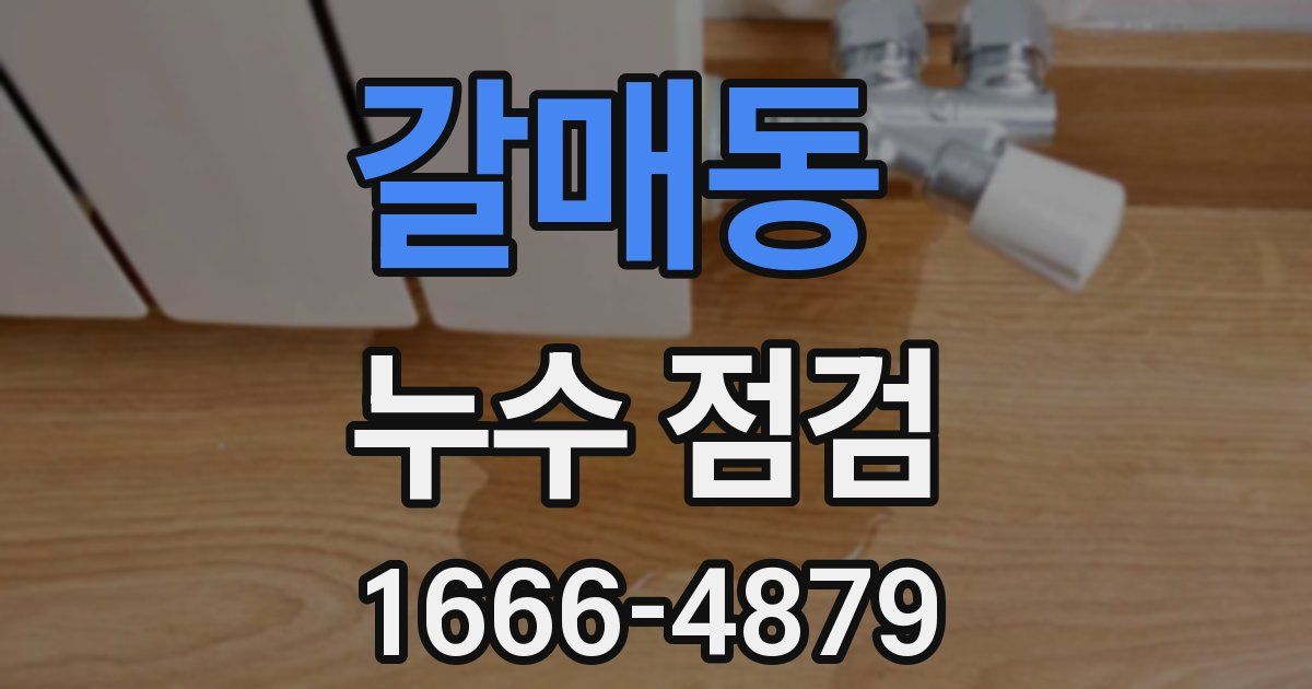 갈매동 누수 점검