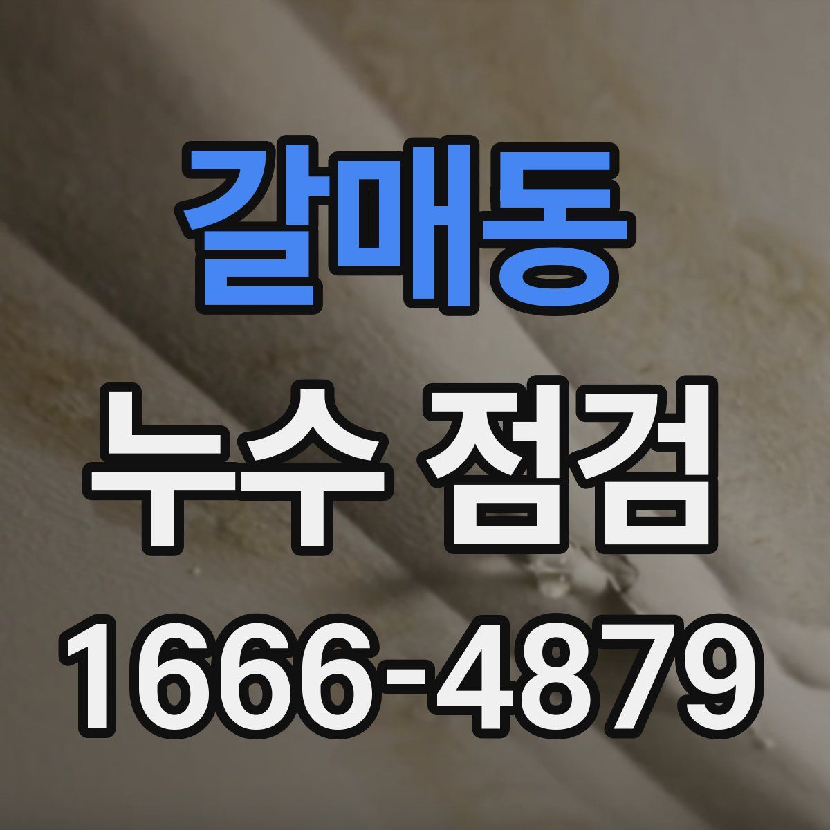 갈매동 누수 점검