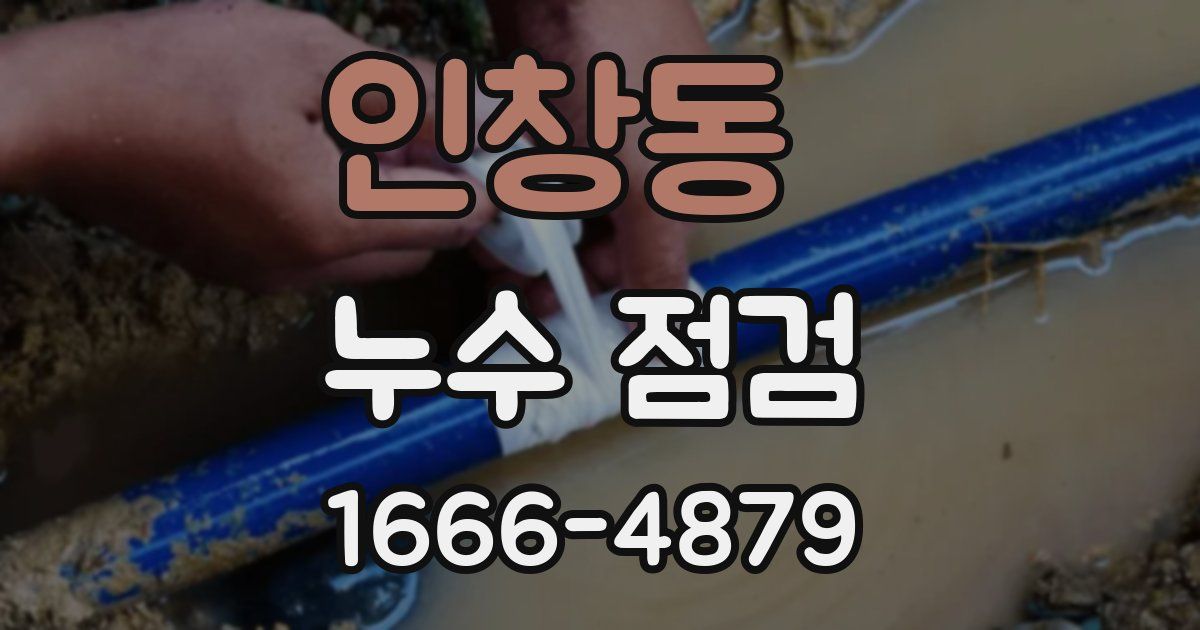인창동 누수 점검