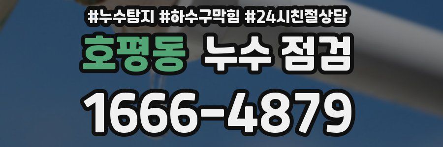 호평동 누수 점검