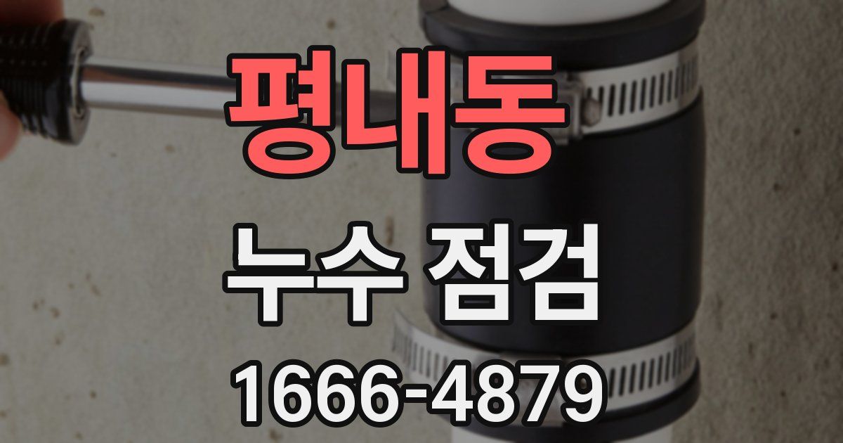 평내동 누수 점검