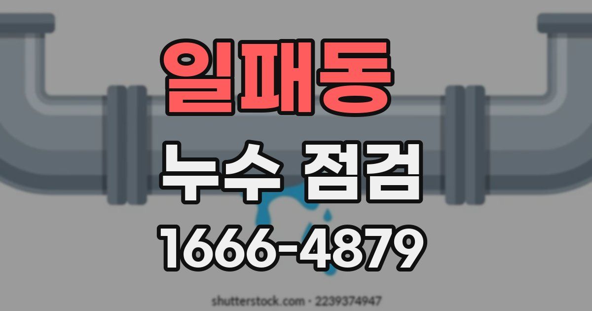 일패동 누수 점검