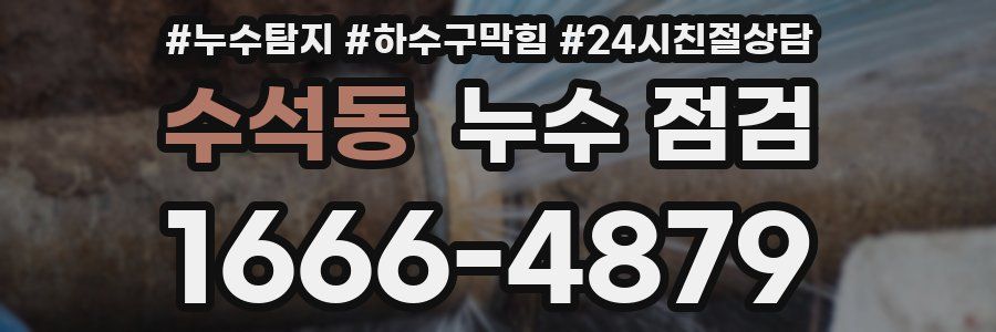 수석동 누수 점검