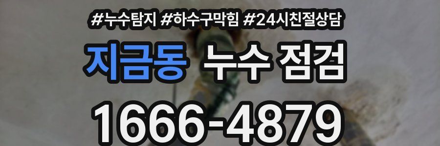 지금동 누수 점검