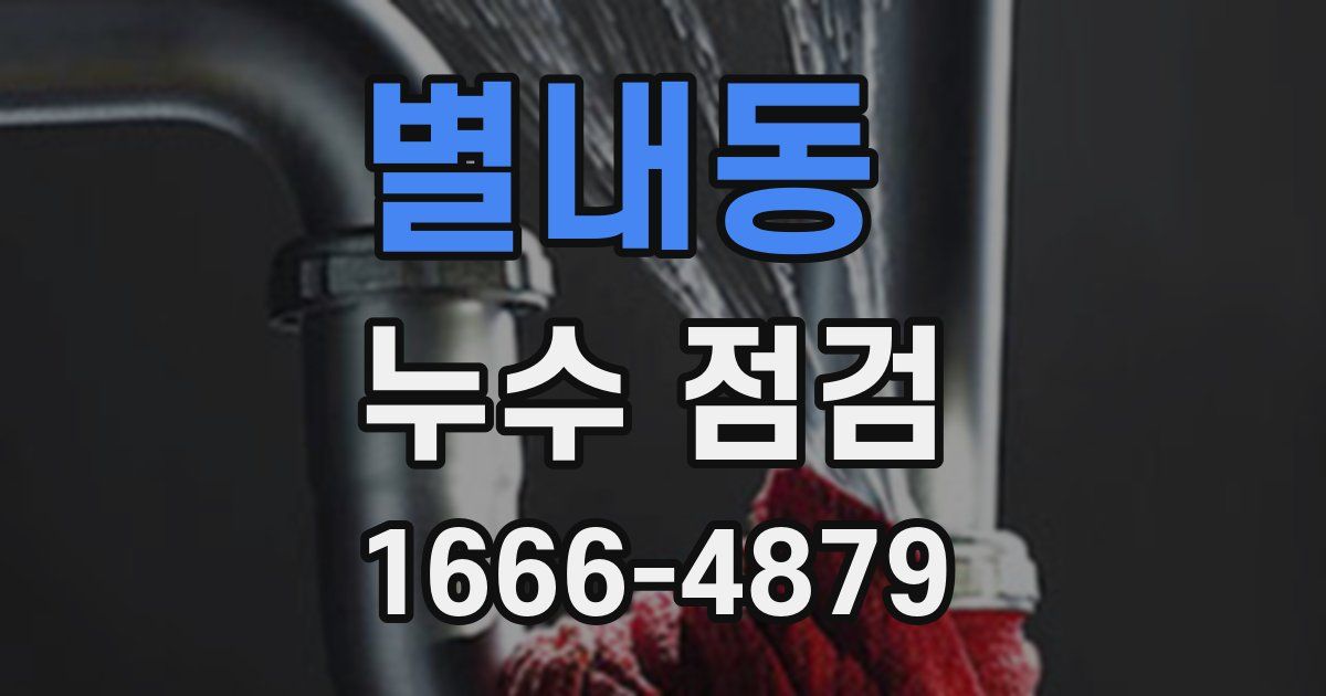 별내동 누수 점검