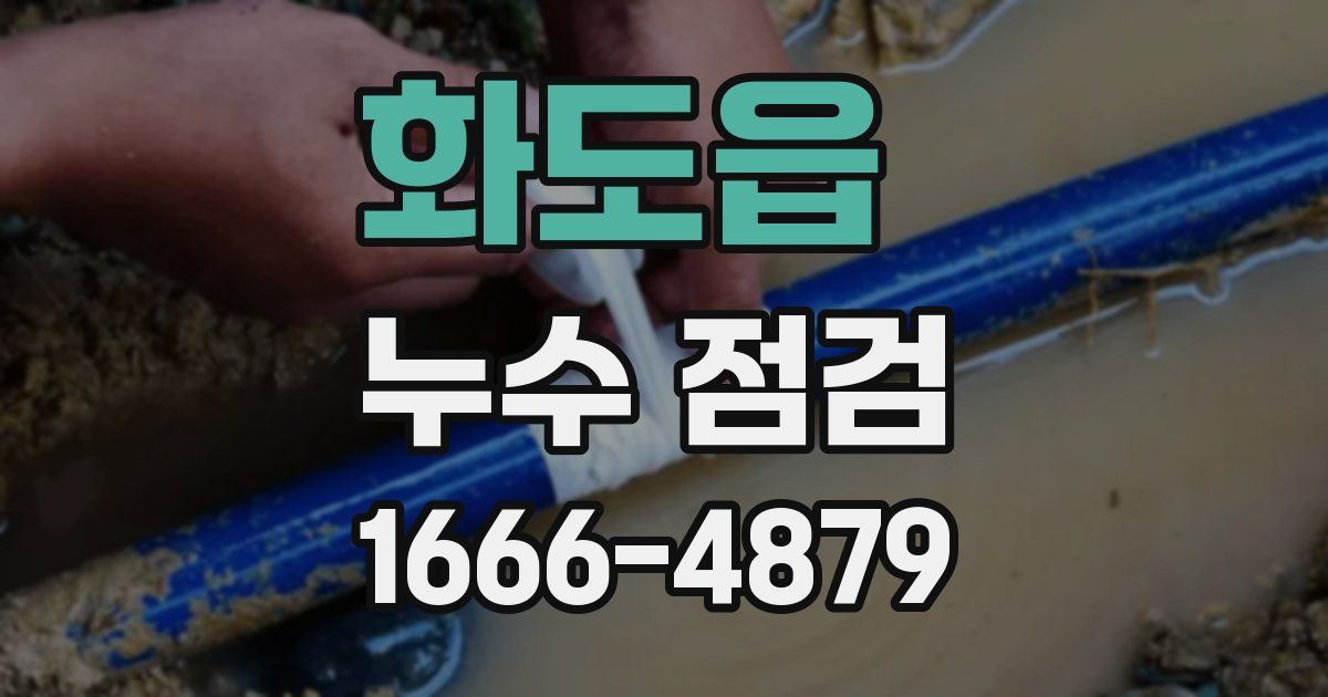화도읍 누수 점검