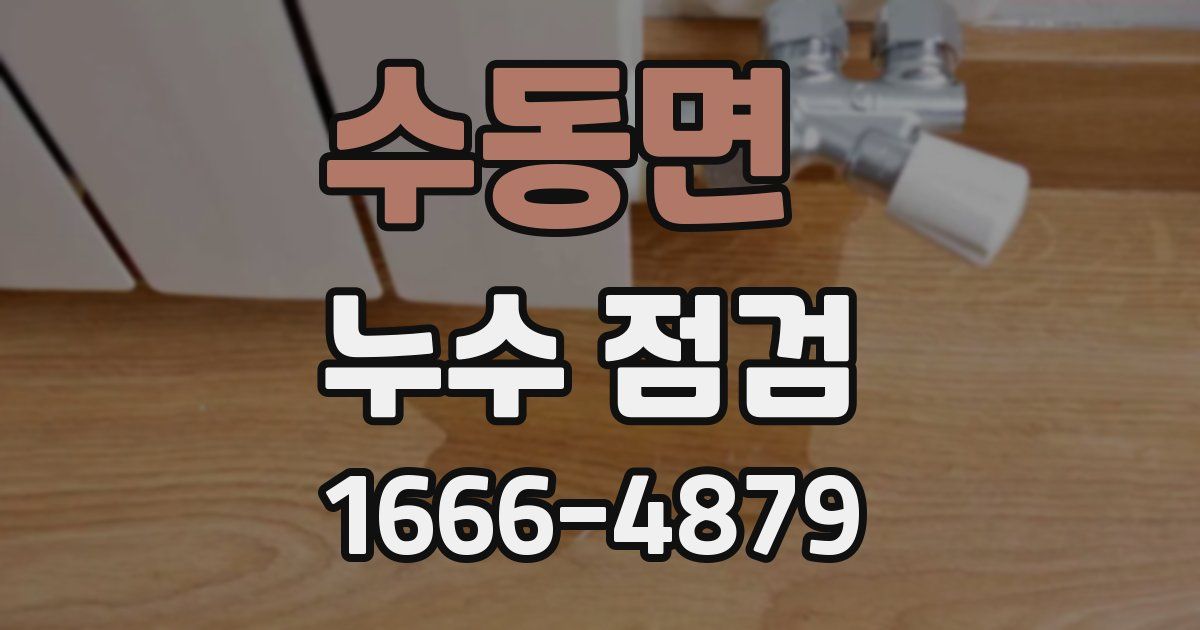 수동면 누수 점검