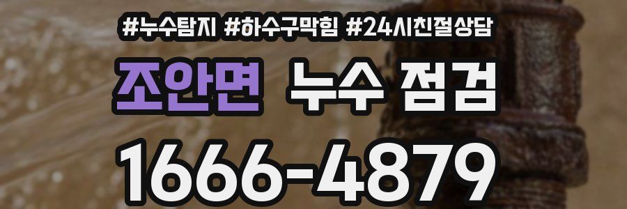 조안면 누수 점검