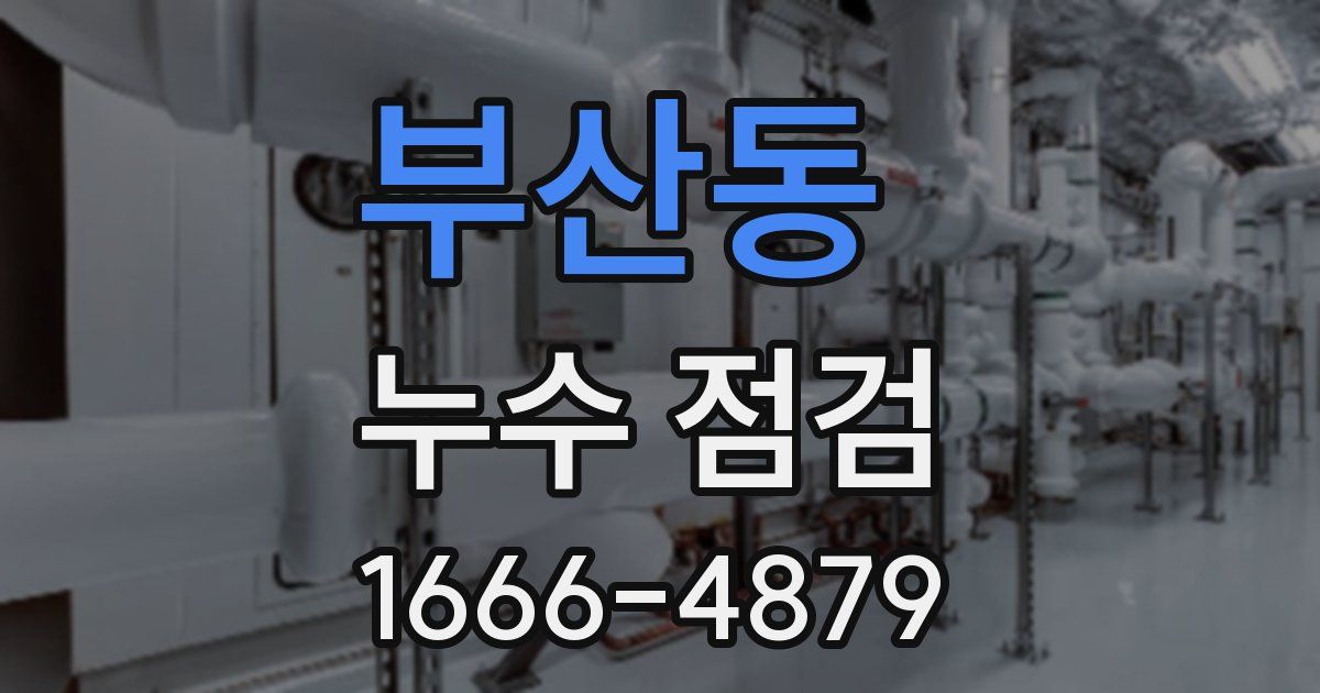 부산동 누수 점검