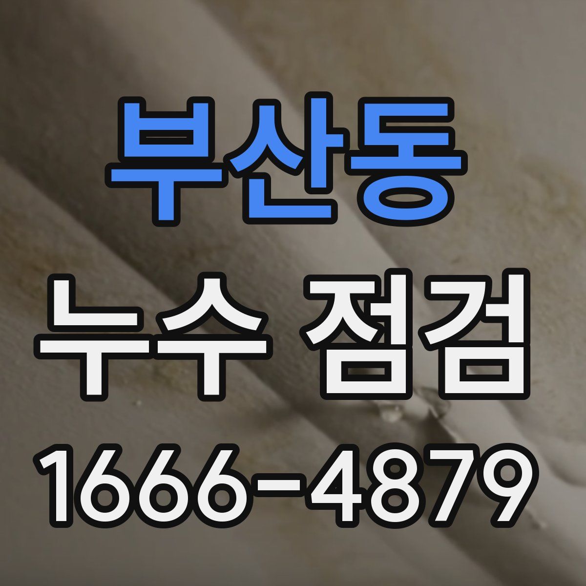 부산동 누수 점검