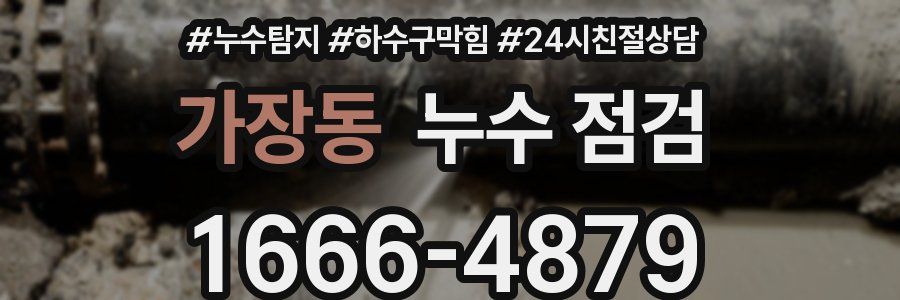 가장동 누수 점검