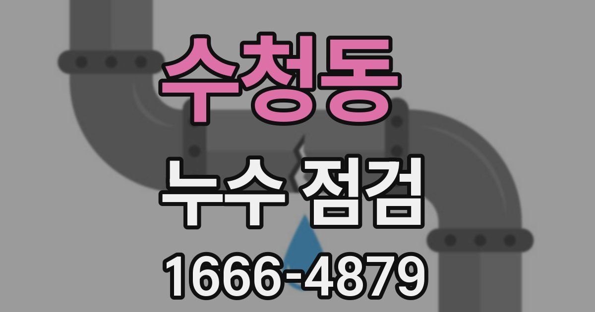 수청동 누수 점검