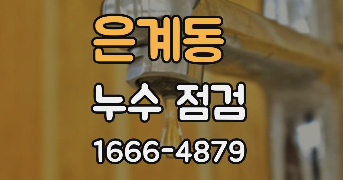 은계동 누수 점검