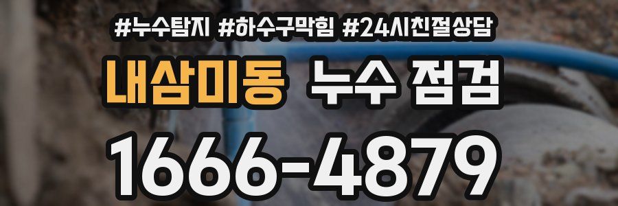 내삼미동 누수 점검