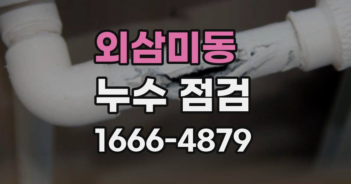 외삼미동 누수 점검