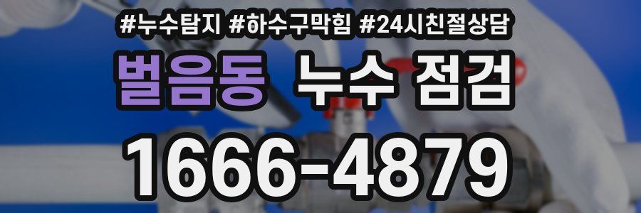 벌음동 누수 점검