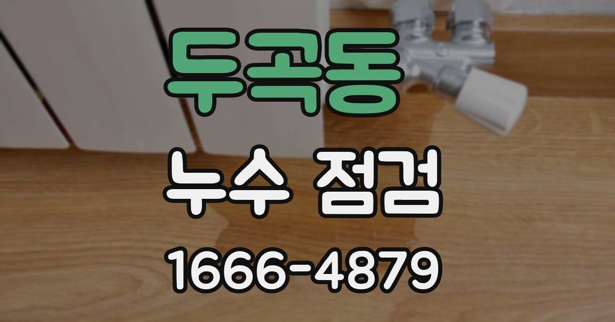 두곡동 누수 점검