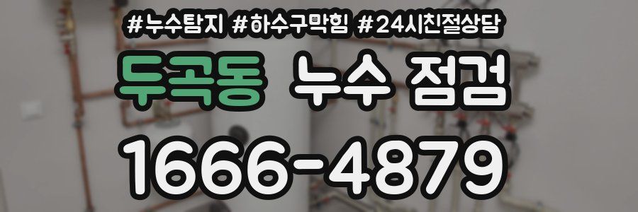 두곡동 누수 점검
