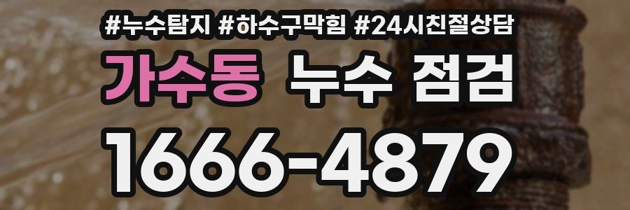 가수동 누수 점검