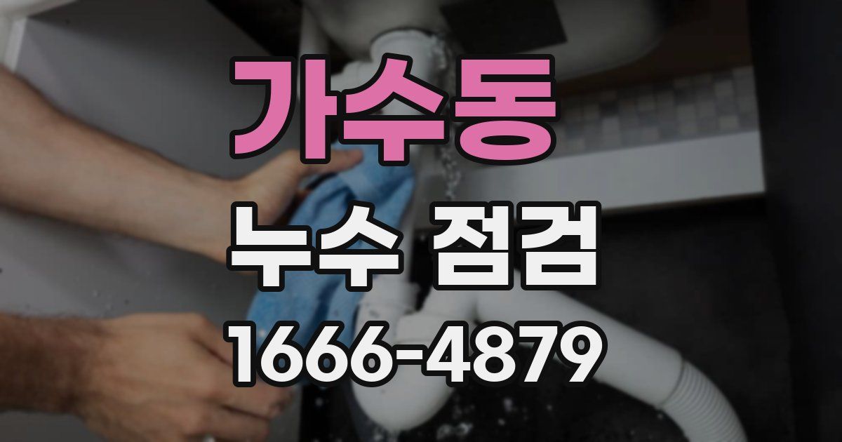 가수동 누수 점검