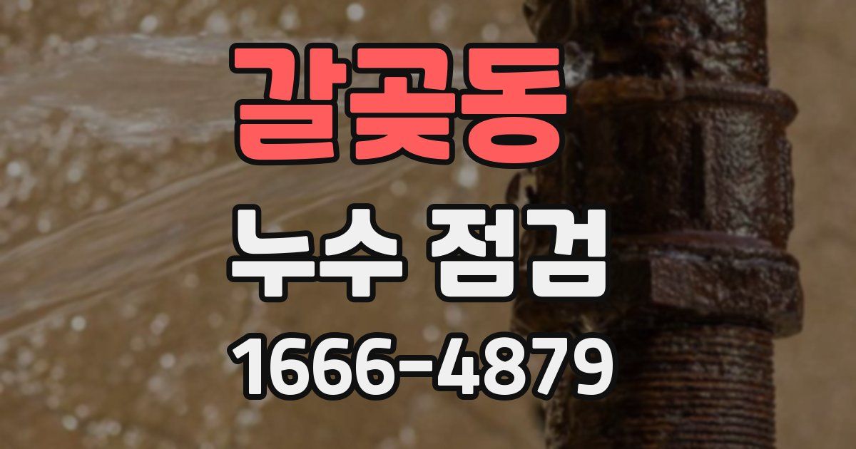 갈곶동 누수 점검