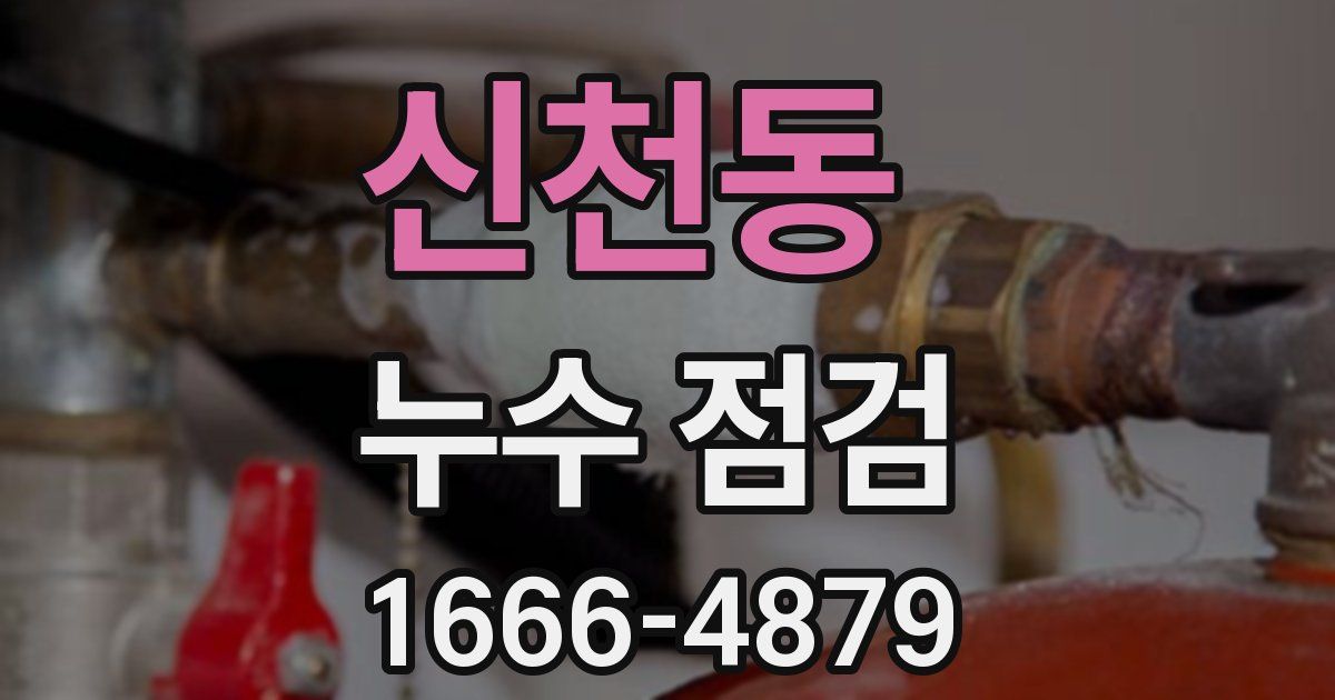 신천동 누수 점검
