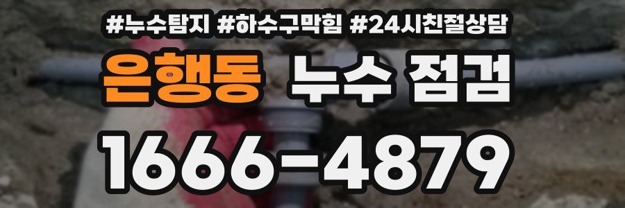 은행동 누수 점검