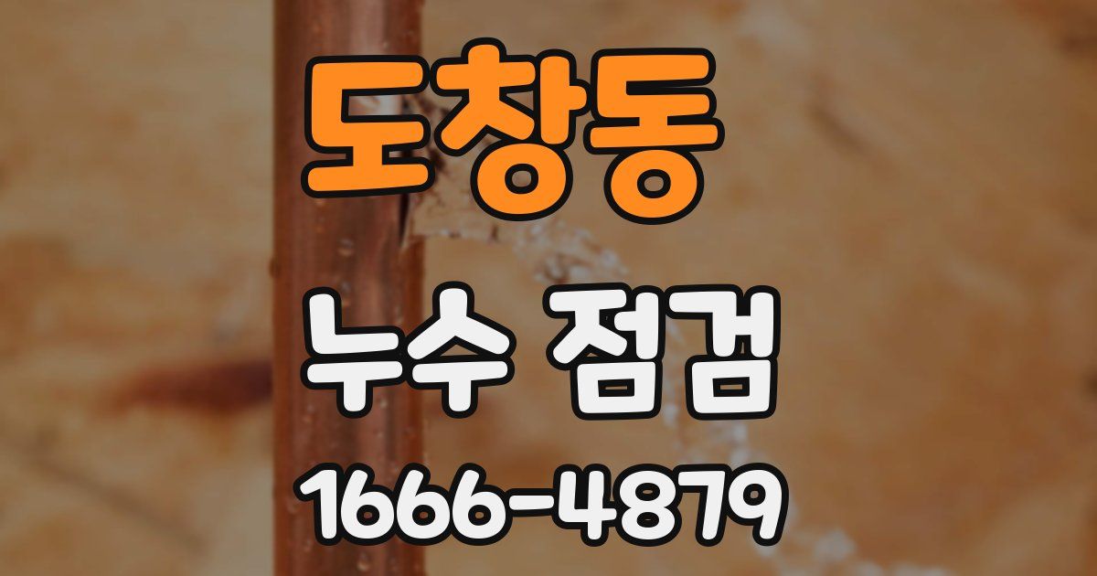 도창동 누수 점검